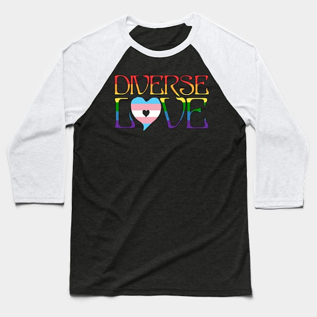 Diverse Love Baseball T-Shirt by Jevaz